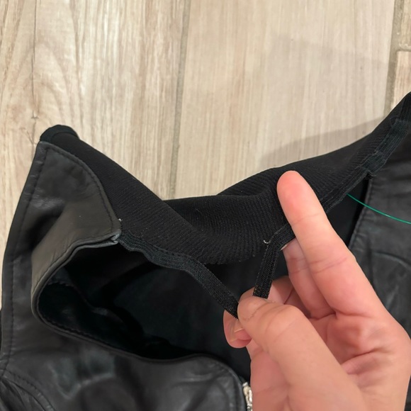 black pleather zip vest - Picture 5 of 8